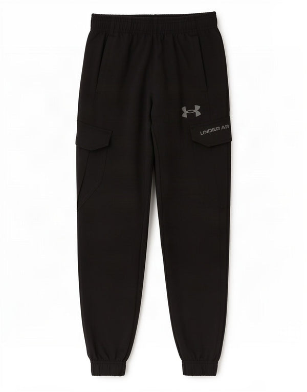 Under Armour Boys Graphic Tracksuit Trousers Joggers 7-8 Years Small Black