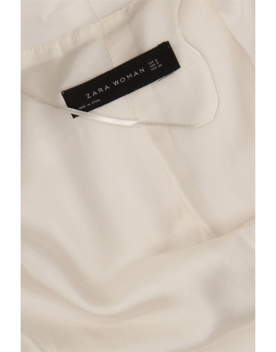 Zara Womens 3/4 Sleeve Open Blazer Jacket UK 10 Small White