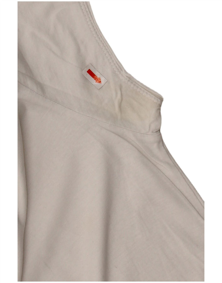 TOMMY HILFIGER Womens T-Shirt Top UK 14 Medium White Cotton
