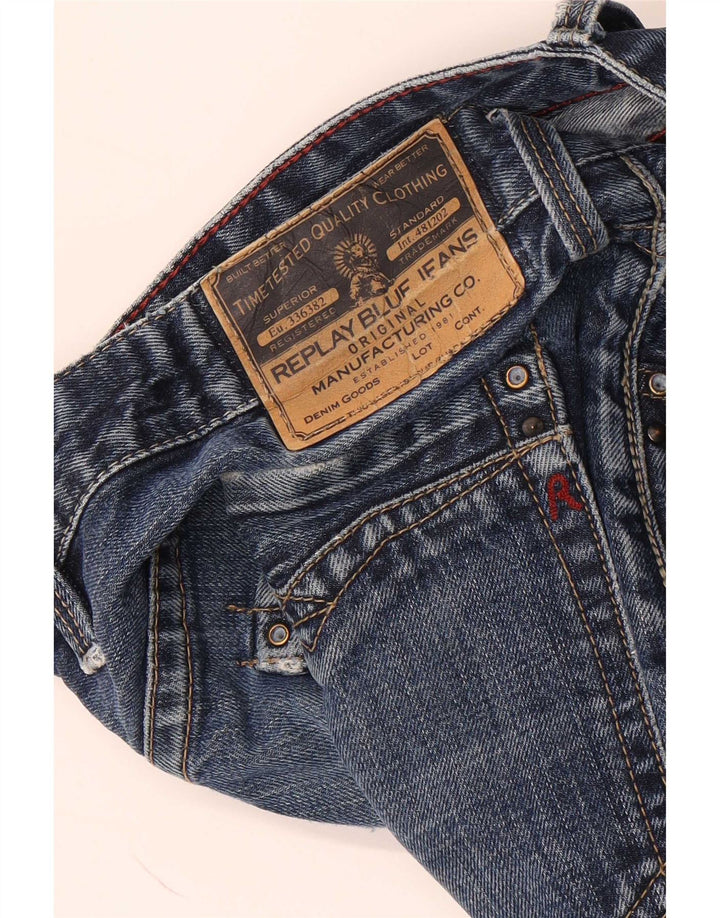Replay Mens Billstrong Straight Jeans W38 L35 Blue