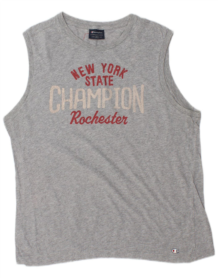 Champion Mens Graphic Vest Top Medium Grey Flecked