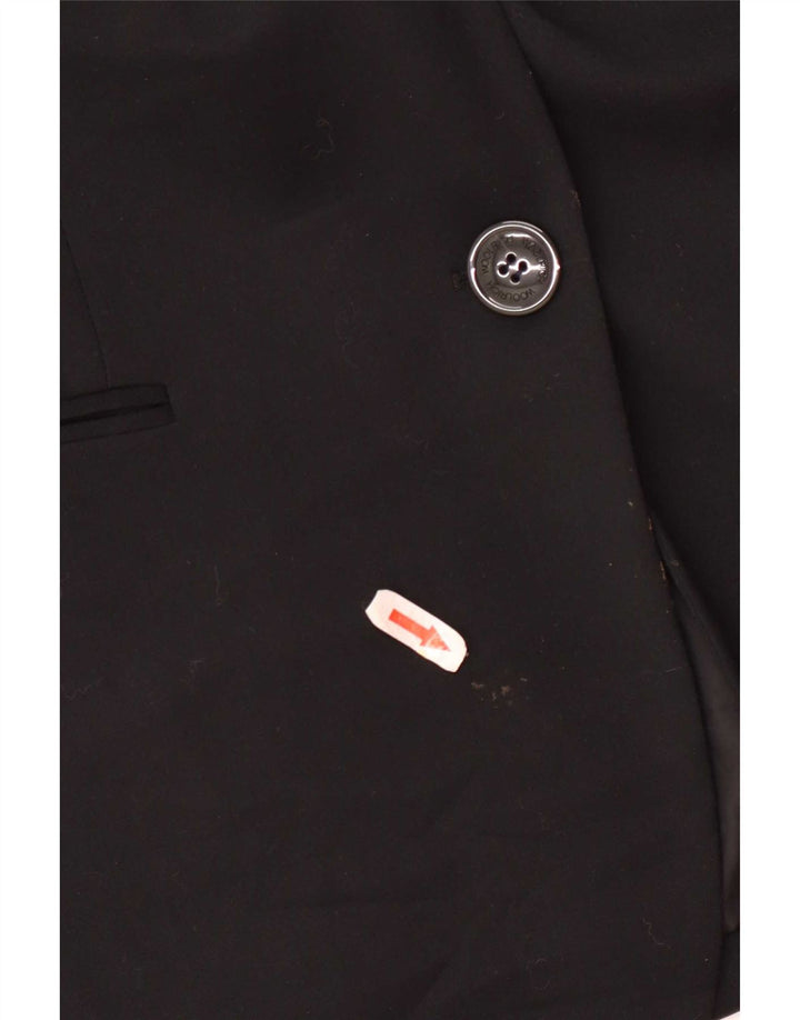 Sisley Womens 2 Button Blazer Jacket UK 12 Medium Black