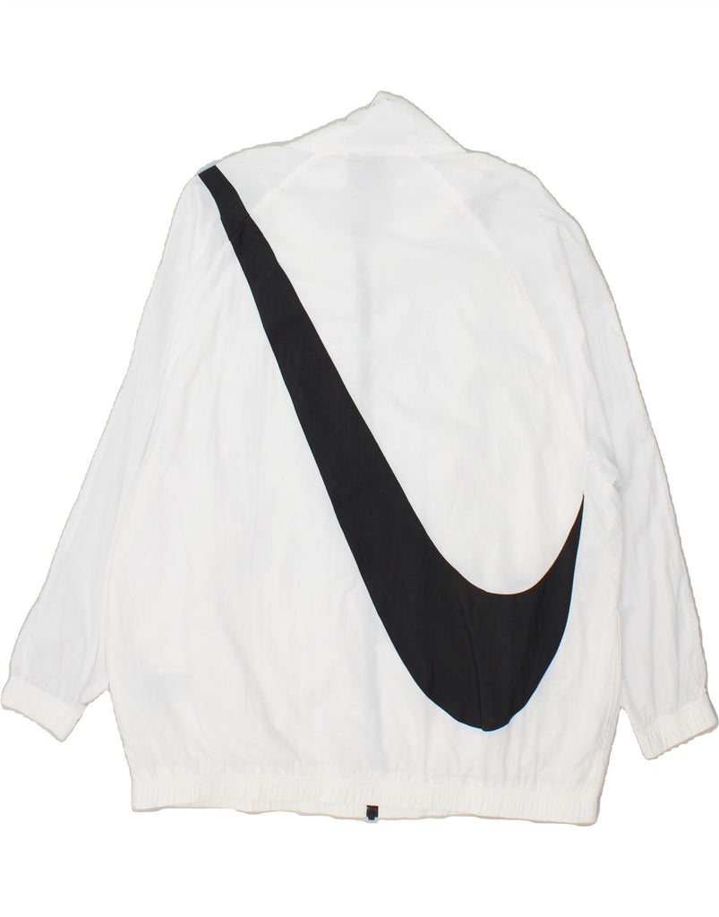 NIKE Mens Graphic Tracksuit Top Jacket Small White Nylon | Vintage Nike | Thrift | Second-Hand Nike | Used Clothing | Messina Hembry 