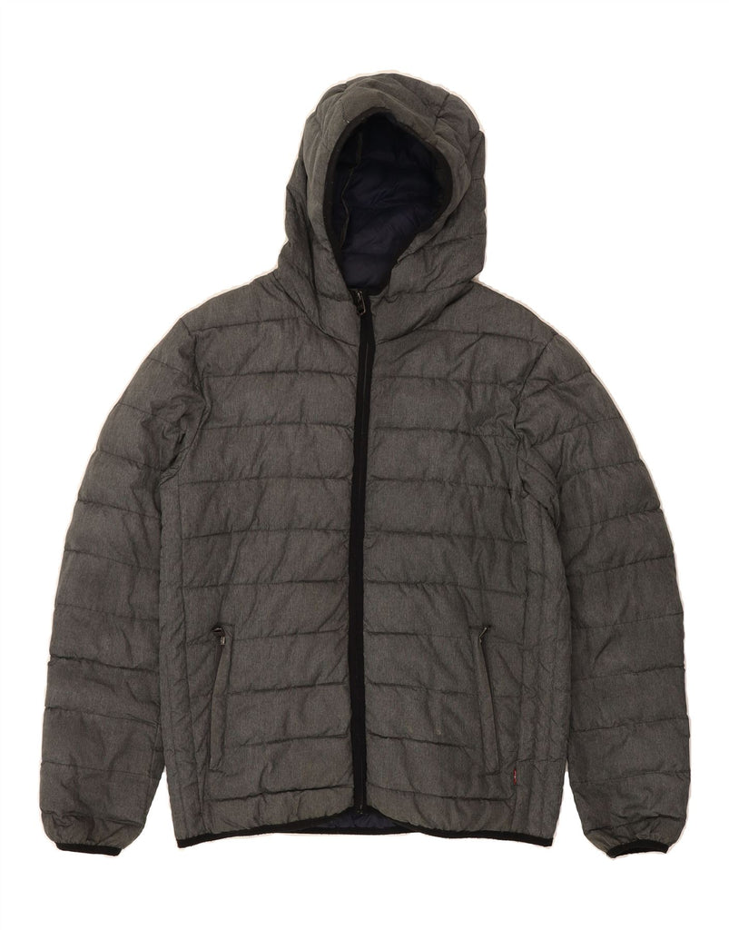 LEVI'S Mens Hooded Padded Jacket UK 36 Small Grey Polyester Vintage Levi's and Second-Hand Levi's from Messina Hembry 