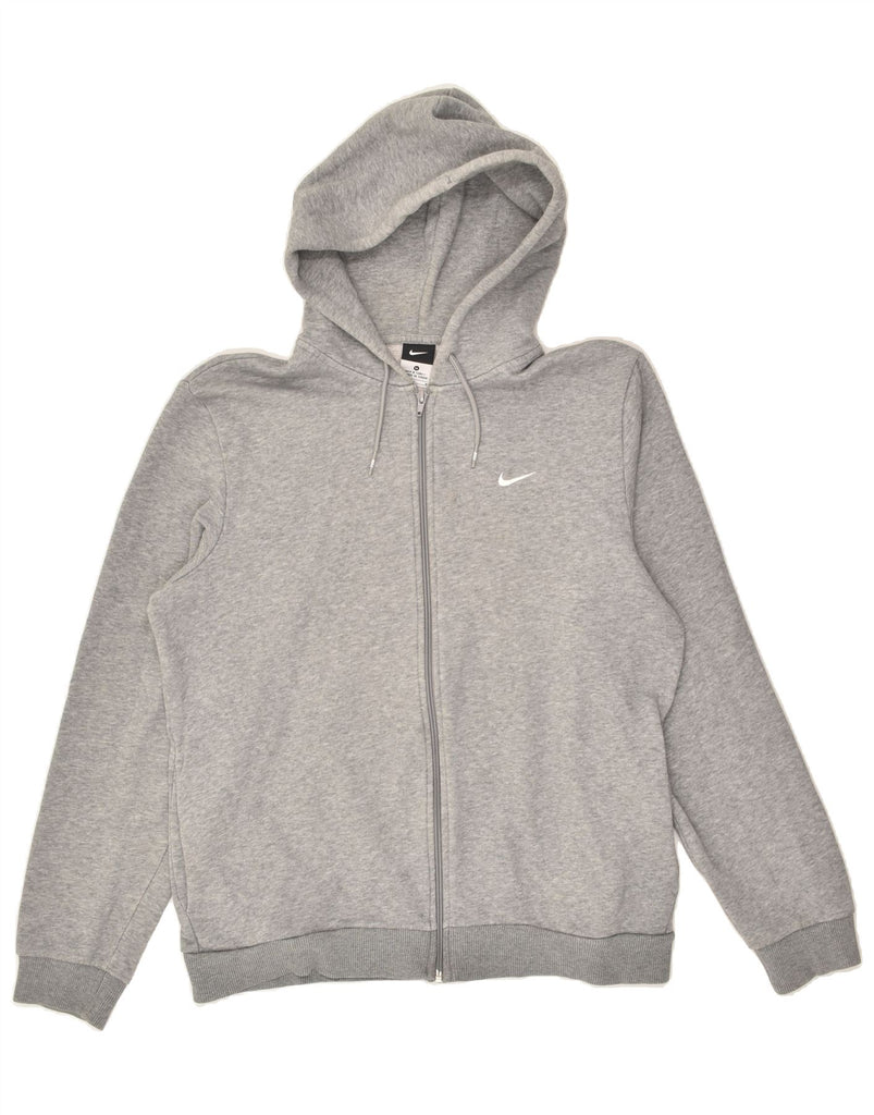 NIKE Mens Zip Hoodie Sweater Medium Grey Cotton | Vintage Nike | Thrift | Second-Hand Nike | Used Clothing | Messina Hembry 