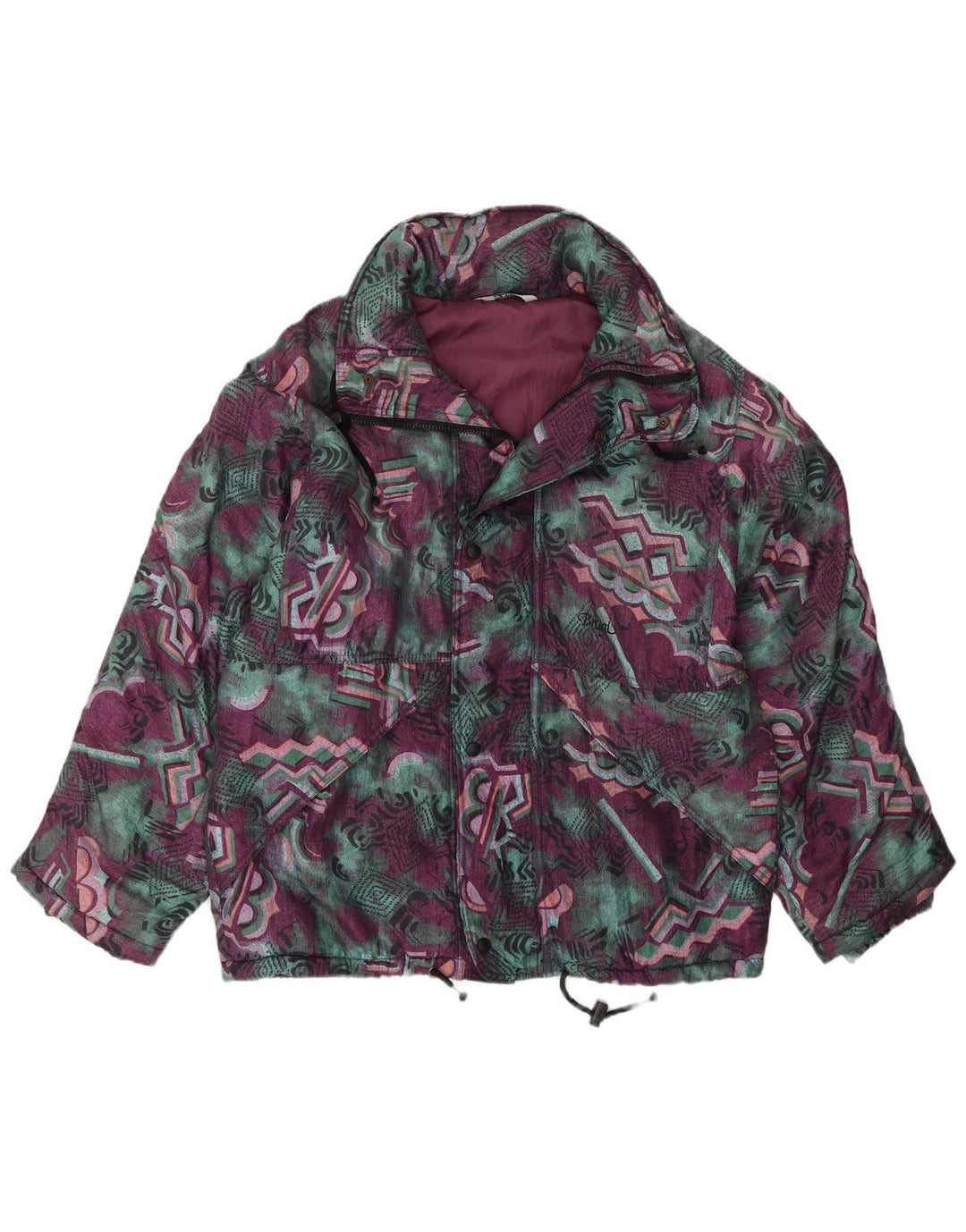 Brugi Mens Abstract Pattern Windbreaker Jacket UK 42 XL Multicoloured