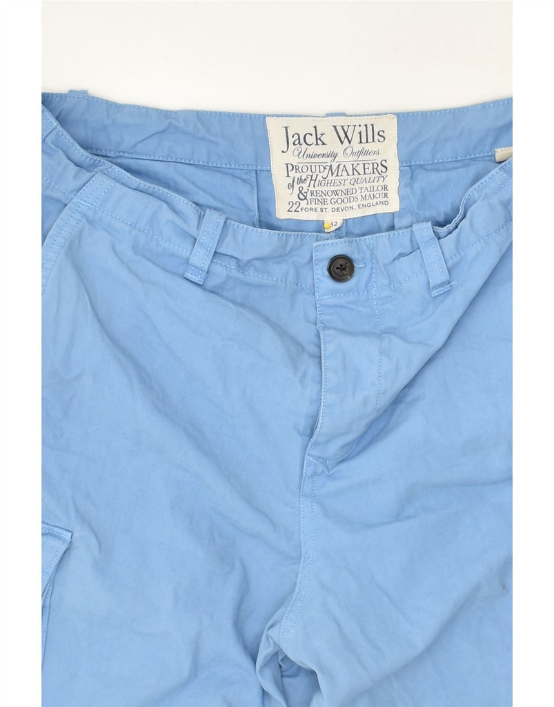 JACK WILLS Mens Cargo Shorts W32 Medium Blue Cotton | Vintage Jack Wills | Thrift | Second-Hand Jack Wills | Used Clothing | Messina Hembry 