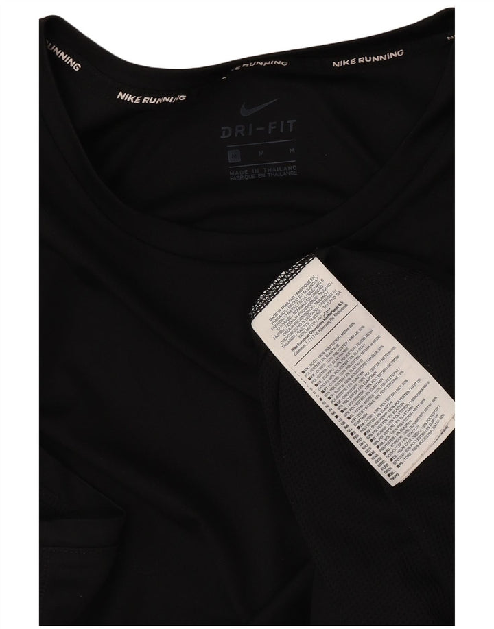 Nike Womens Dri Fit Vest Top UK 14 Medium Black Polyester