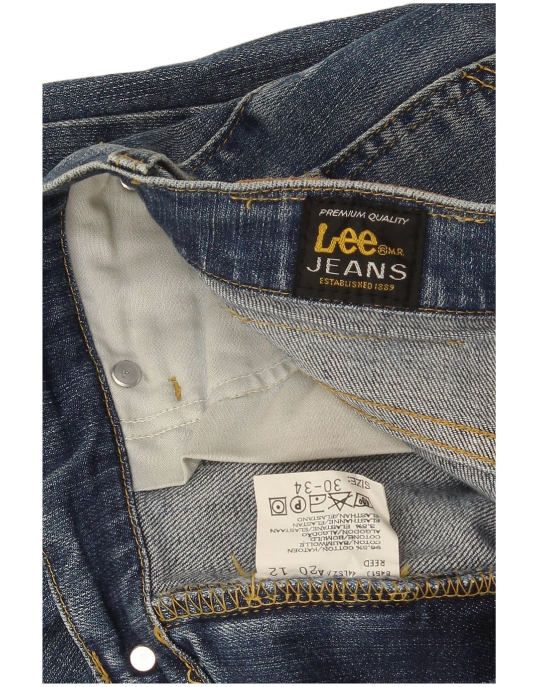 Lee Womens REED Bootcut Jeans W30 L34 Blue Cotton