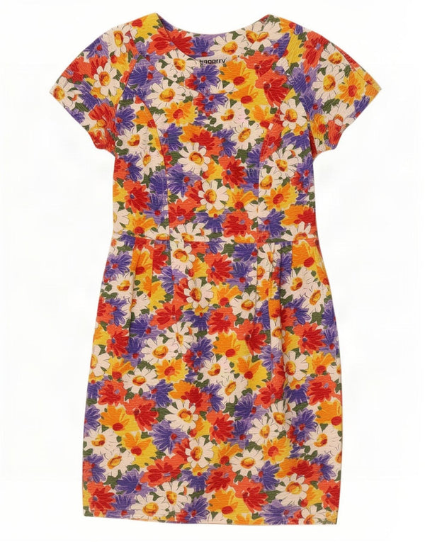 Bagarry Womens Short Sleeves Sheath Dress IT 44 Medium Multicoloured Floral