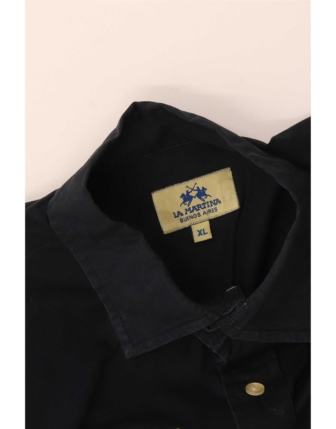 La Martina Mens Graphic Shirt XL Navy Blue