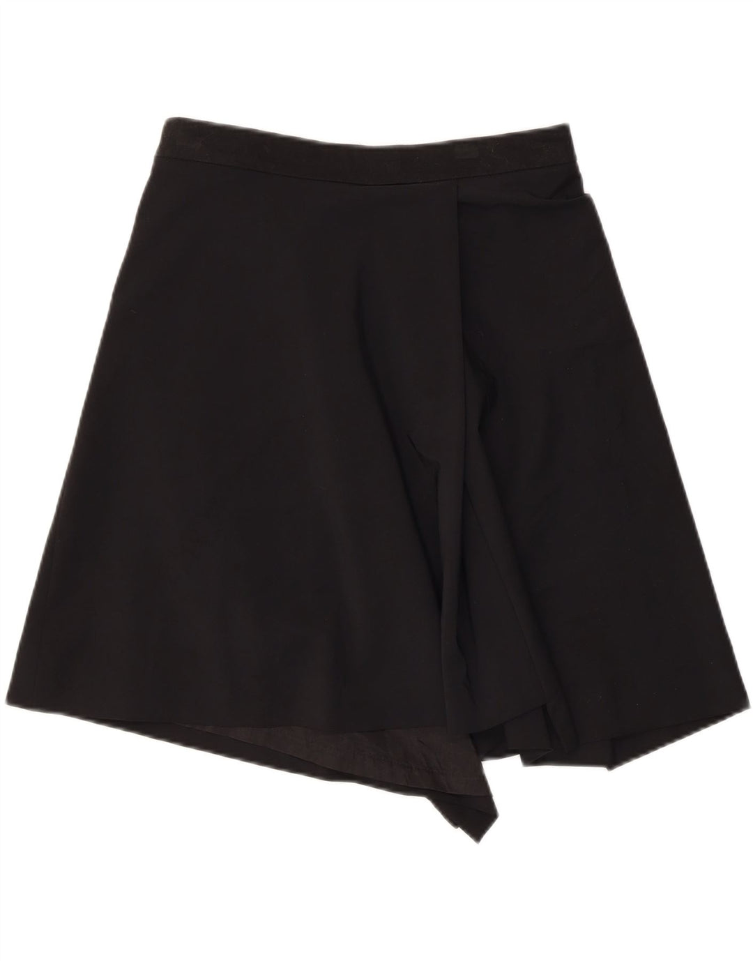 ANGELA MELE Womens Wrap Skirt IT 44 Medium W30 Black Wool