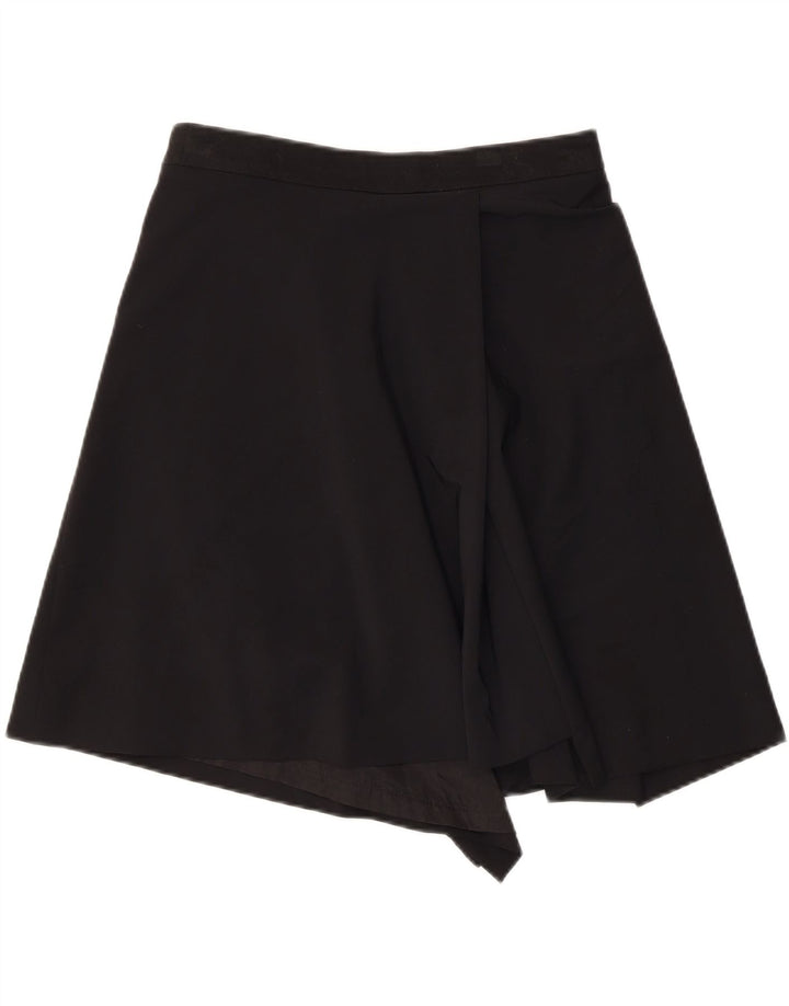 ANGELA MELE Womens Wrap Skirt IT 44 Medium W30 Black Wool