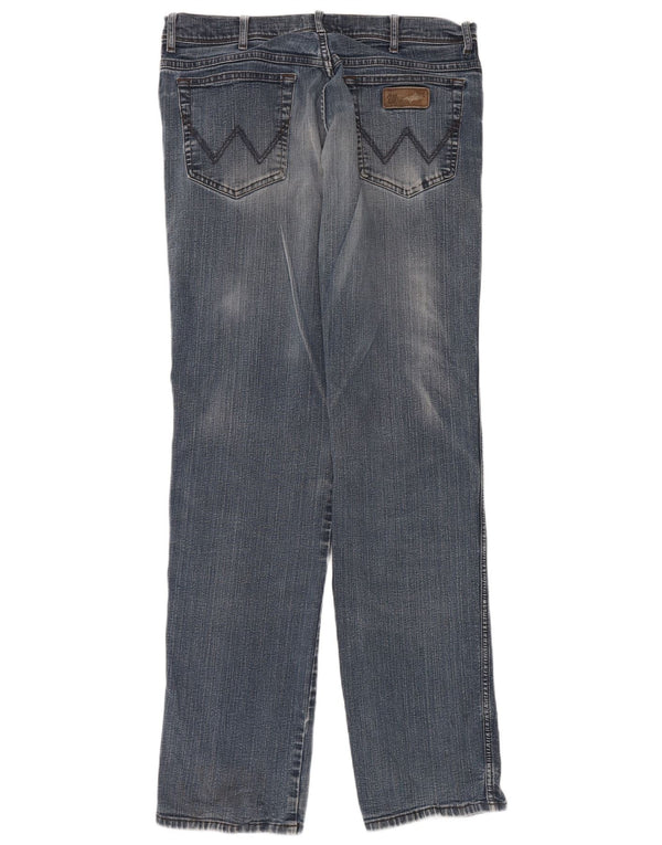 Wrangler Mens Texas Straight Jeans W36 L36 Blue Cotton