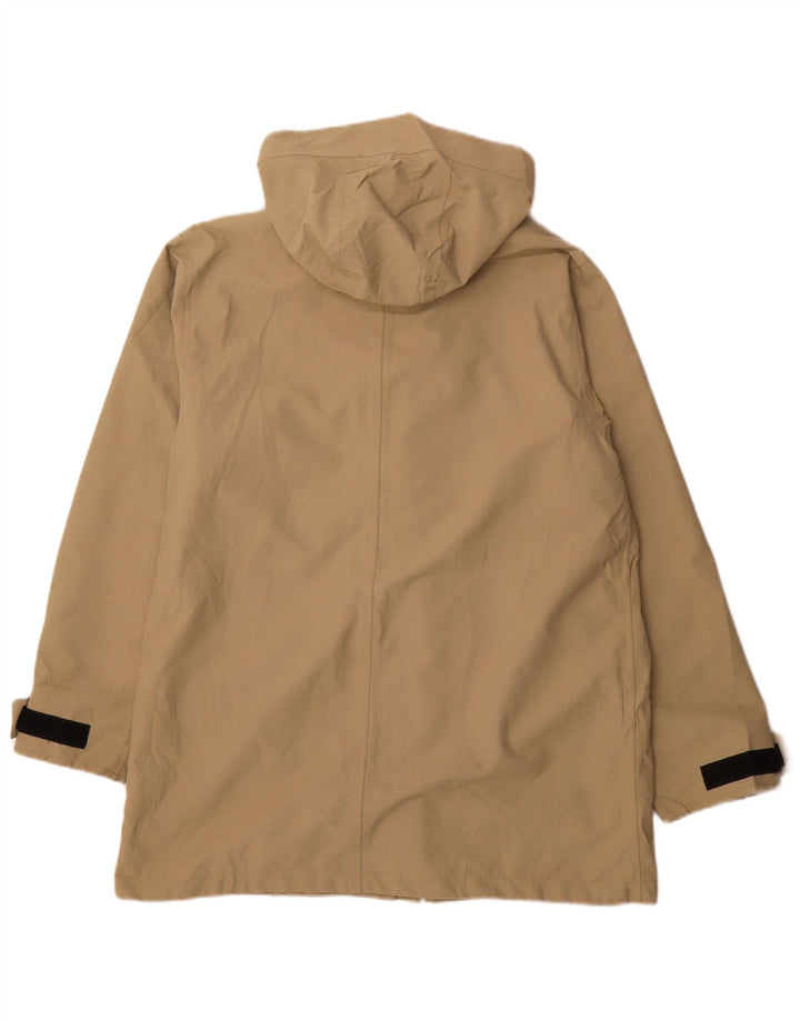 ROHAN Womens Hooded Rain Jacket UK 14 Medium Beige Polyamide