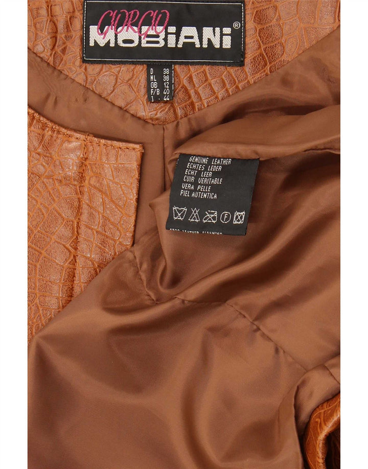 Giorgio Mobiani Womens Jacket UK 12 Medium Brown Animal Print