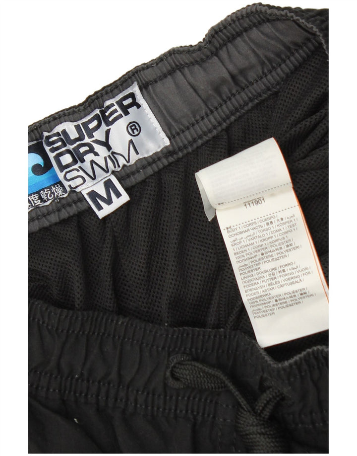 Superdry Mens Graphic Swimming Shorts Medium Black Polyester