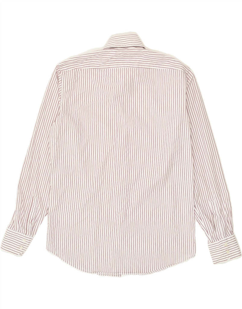 HUGO BOSS Mens Regular Fit Shirt Size 15 1/2 39 Medium White Striped | Vintage Hugo Boss | Thrift | Second-Hand Hugo Boss | Used Clothing | Messina Hembry 