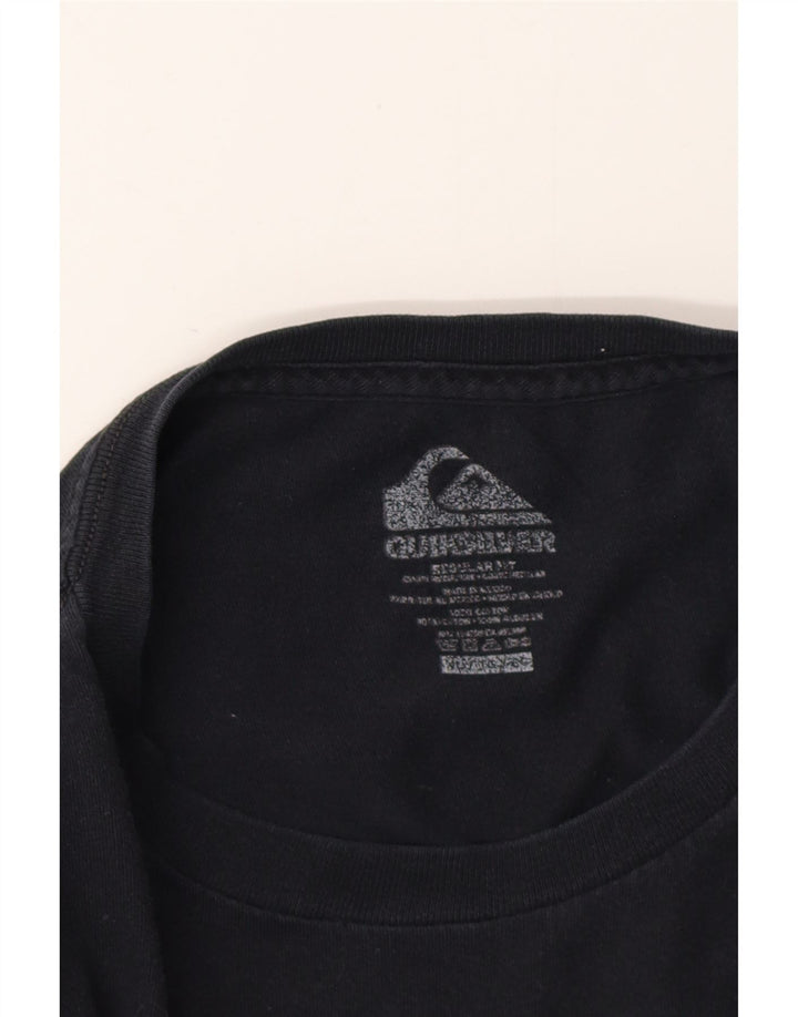 QUIKSILVER Mens Regular Fit Graphic T-Shirt Top Large Black