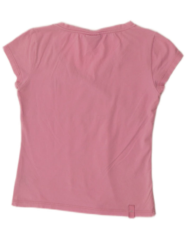 Adidas Womens Crop T-Shirt Top UK 12 Medium Pink Cotton