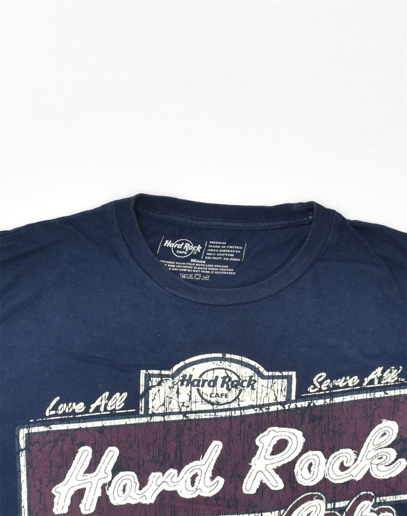 HARD ROCK CAFE Mens Graphic T-Shirt Top Medium Navy Blue Cotton | Vintage | Thrift | Second-Hand | Used Clothing | Messina Hembry 