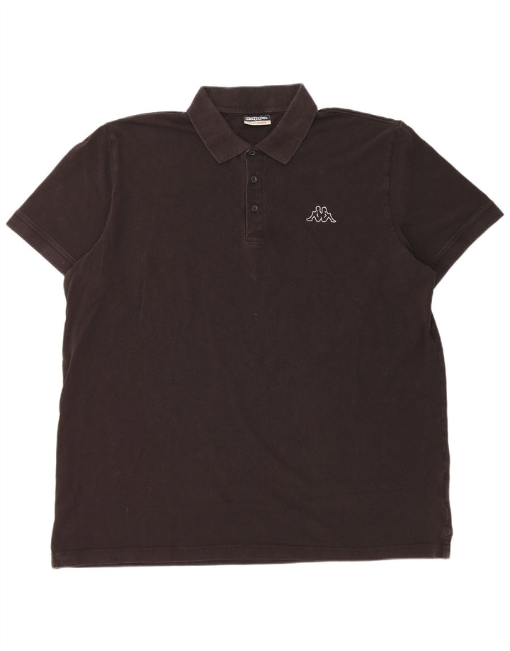 Kappa Mens Polo Shirt 3XL Black Cotton