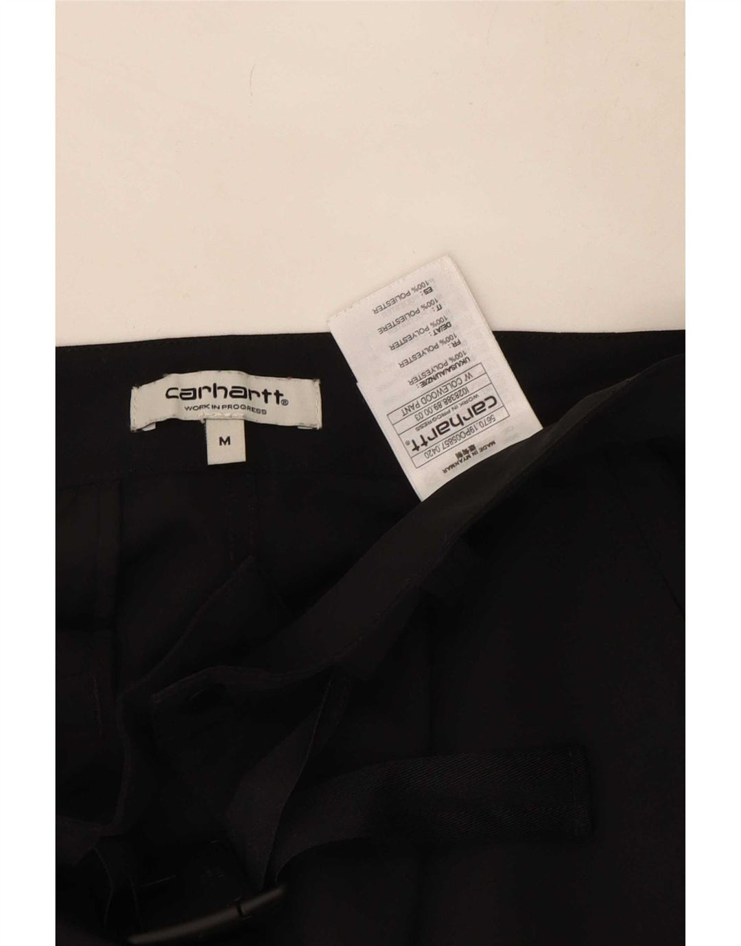 Carhartt Mens Tapered Cargo Trousers Medium W31 L26 Black Polyester