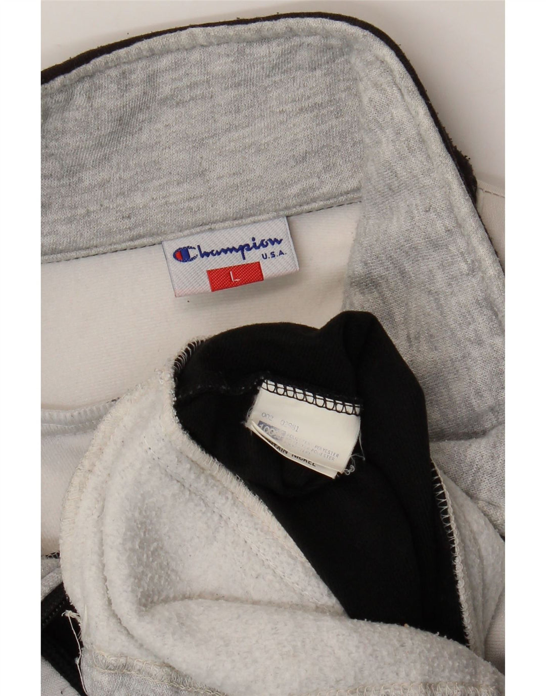 Champion Mens Graphic Tracksuit Top Jacket Large Black Colourblock Sports