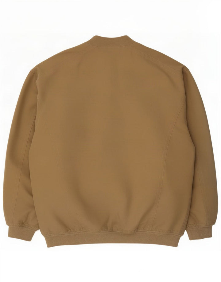 Navigare Mens Bomber Jacket UK 44 2XL Beige Polyester