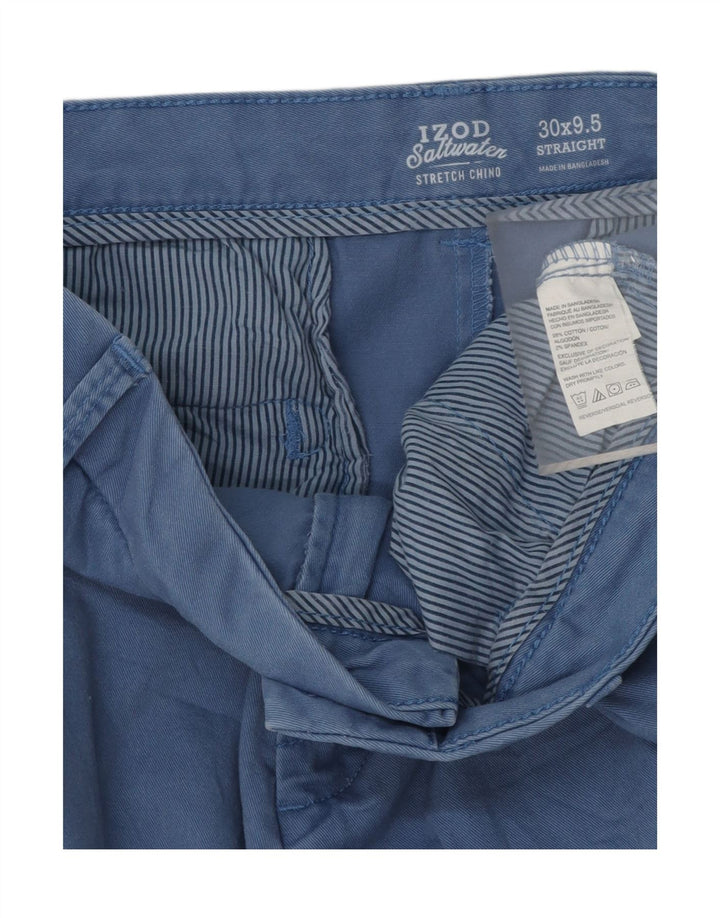 IZOD Mens Salt Water Chino Shorts W30 Medium  Blue Cotton Vintage Izod and Second-Hand Izod from Messina Hembry 