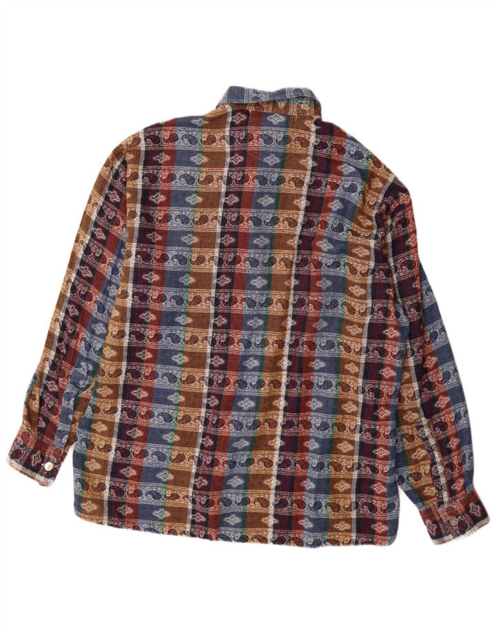 Vintage Mens Shirt Size 41/42Large Multicoloured Paisley Cotton