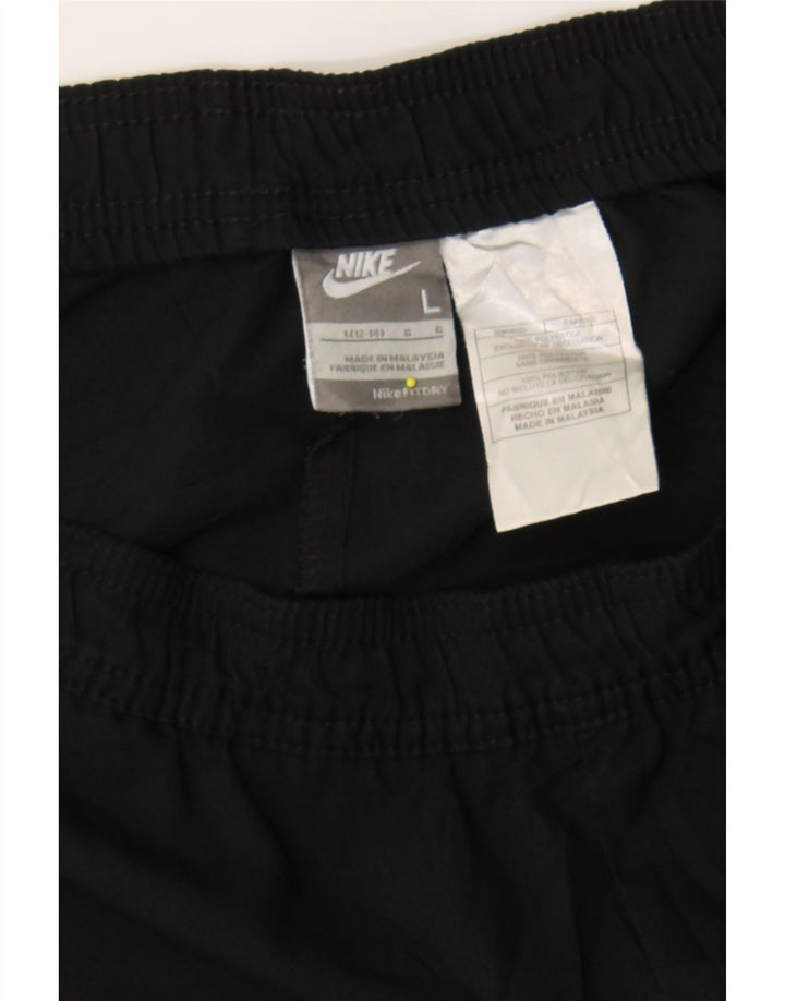 NIKE Womens Tracksuit Trousers US 12/14 Large  Black Colourblock Polyester Vintage Nike and Second-Hand Nike from Messina Hembry 