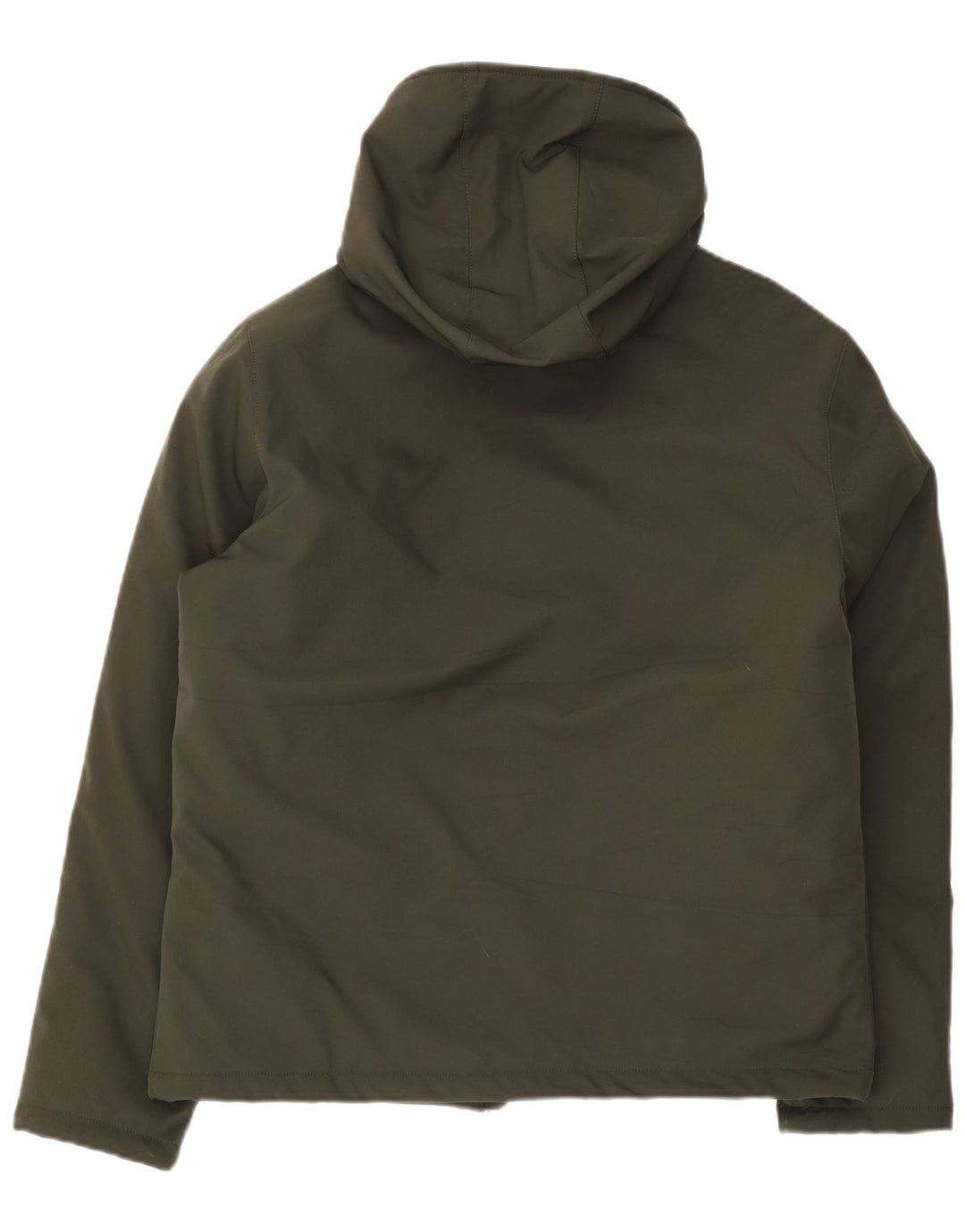 Vintage Mens Hooded Padded Jacket UK 42 XL Green Polyester