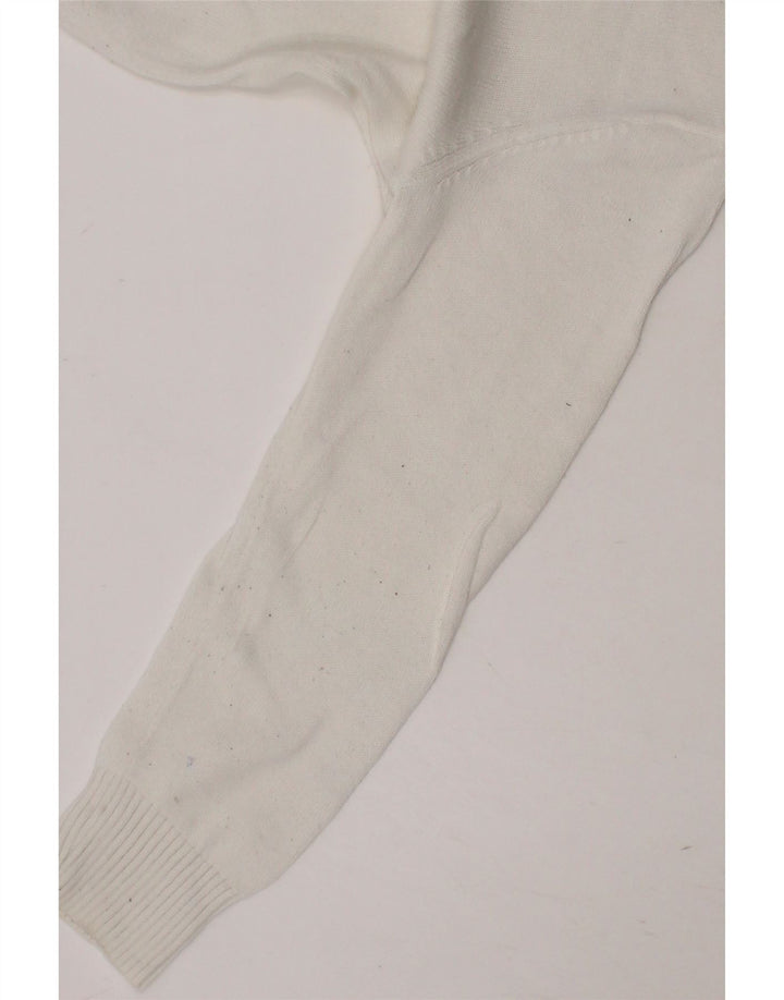 TOMMY HILFIGER Boys V-Neck Jumper Sweater 3-4 Years White Argyle/Diamond Vintage Tommy Hilfiger and Second-Hand Tommy Hilfiger from Messina Hembry 