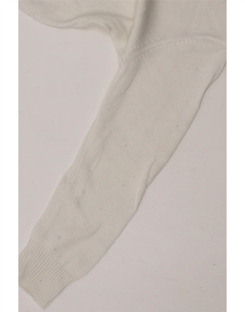 TOMMY HILFIGER Boys V-Neck Jumper Sweater 3-4 Years White Argyle/Diamond Vintage Tommy Hilfiger and Second-Hand Tommy Hilfiger from Messina Hembry 