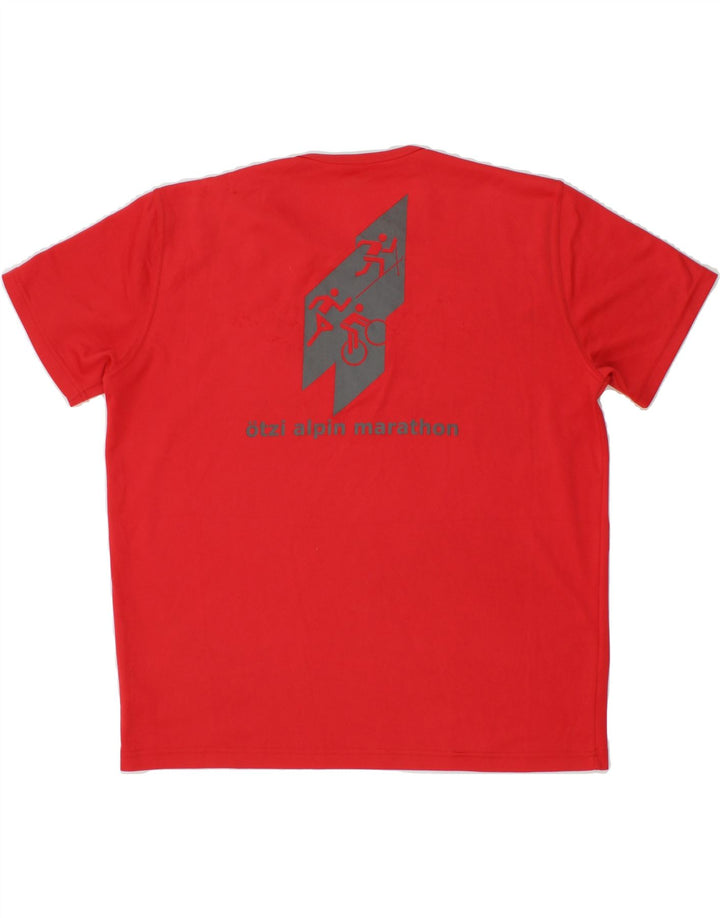 NEW BALANCE Mens Graphic T-Shirt Top XL Red Polyester Vintage New Balance and Second-Hand New Balance from Messina Hembry 