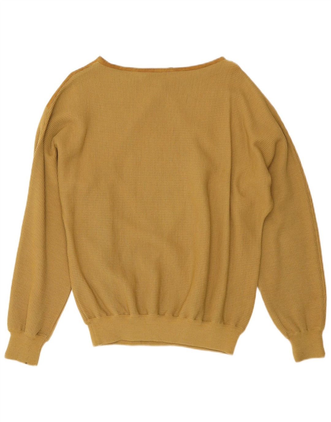 De Pletrl Mens Suede Boat Neck Jumper Sweater Medium Beige Argyle/Diamond