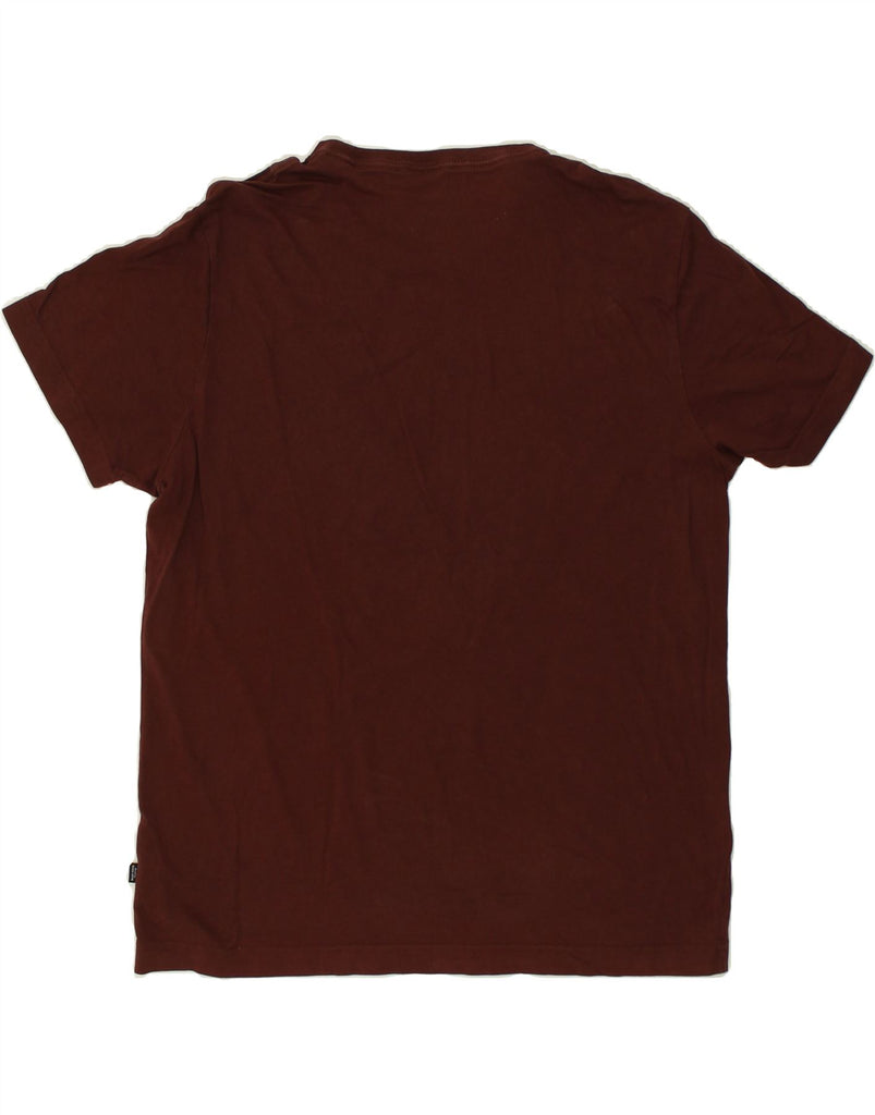 PUMA Mens T-Shirt Top Large Maroon Cotton | Vintage Puma | Thrift | Second-Hand Puma | Used Clothing | Messina Hembry 