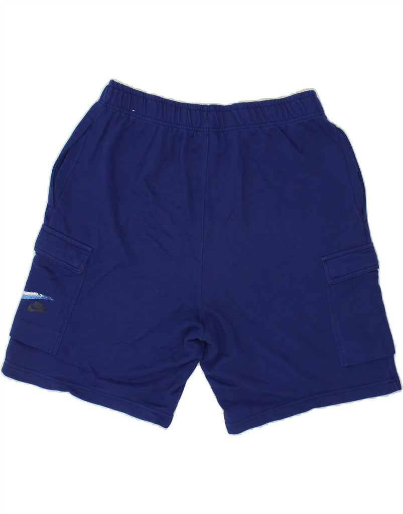 NIKE Mens Sport Shorts Large Blue Cotton | Vintage Nike | Thrift | Second-Hand Nike | Used Clothing | Messina Hembry 