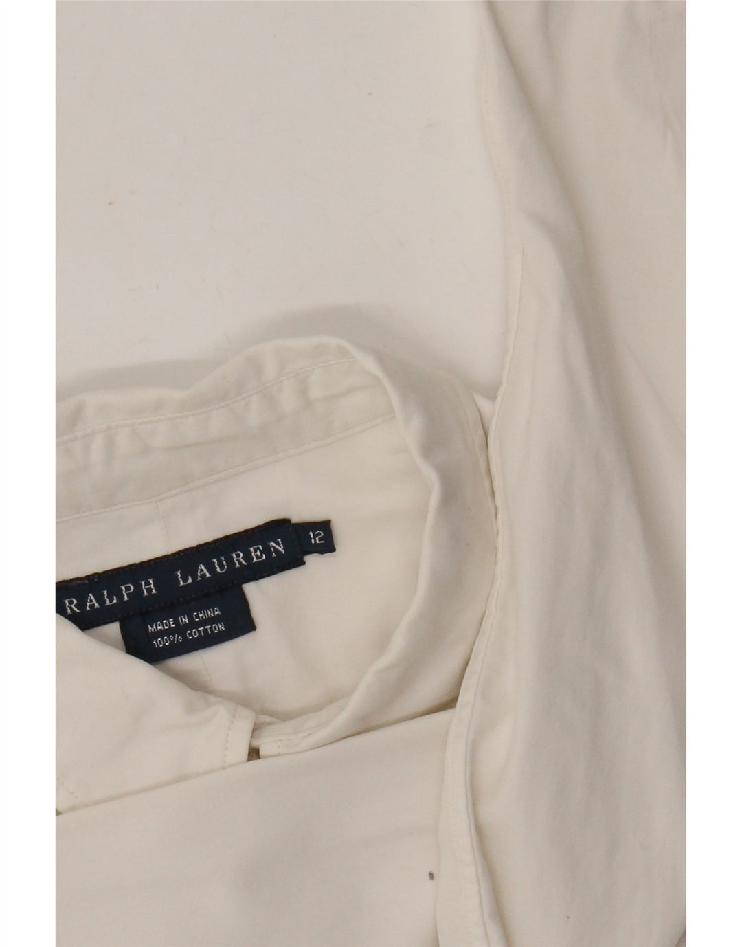 Ralph Lauren Womens Shirt US 12 Large White Cotton