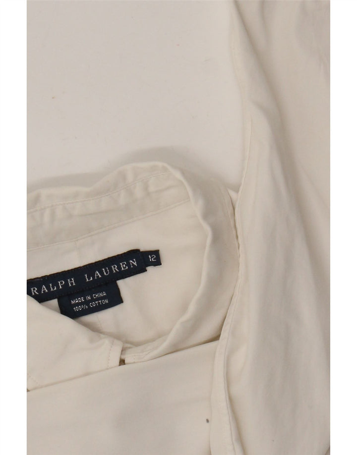 Ralph Lauren Womens Shirt US 12 Large White Cotton