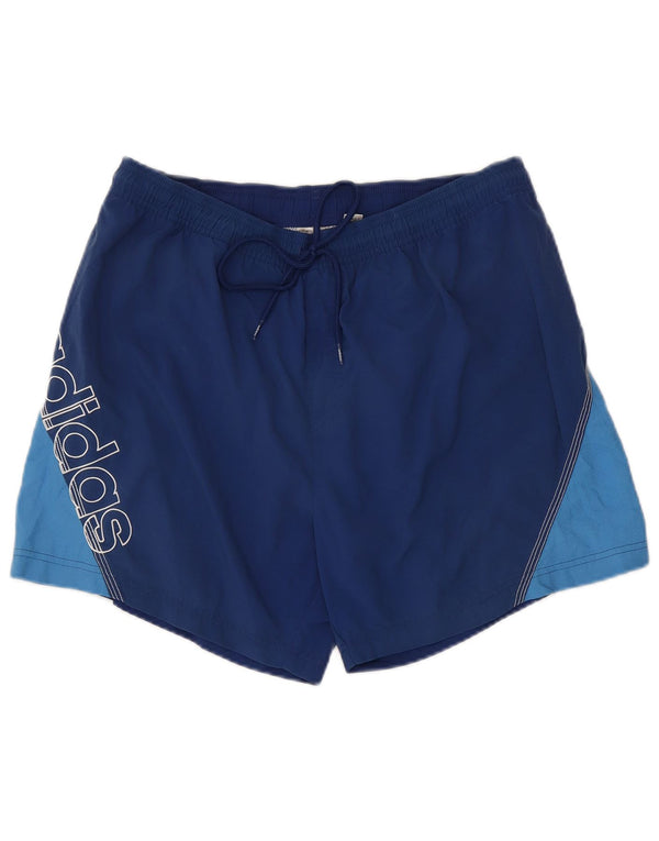Adidas Mens Graphic Swimming Shorts Large Blue Colourblock Polyamide