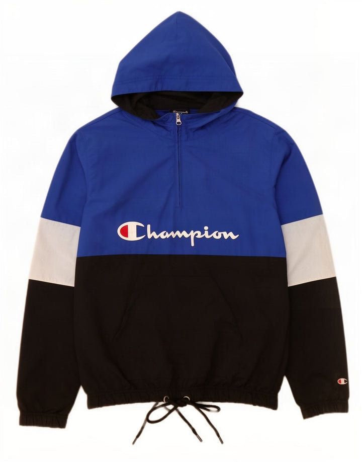 Champion Womens Graphic Tracksuit Top Jacket UK 10 Small Blue Colourblock