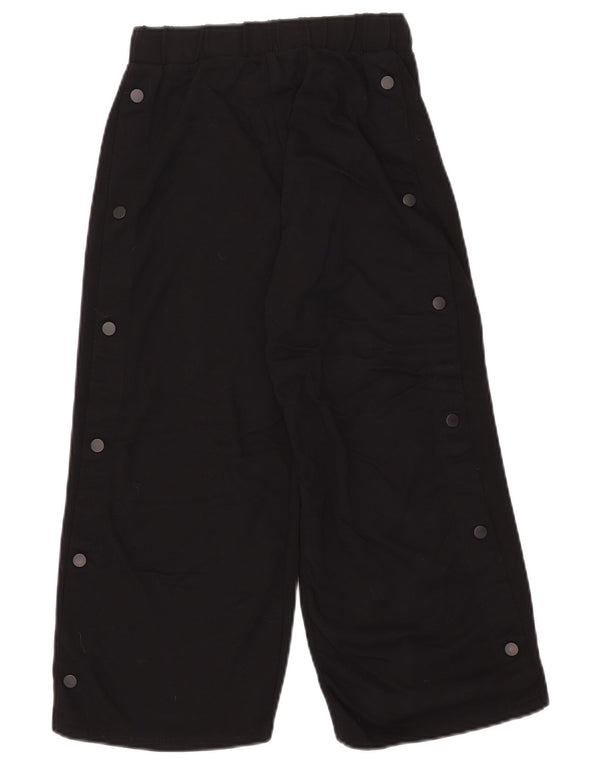 Zara Girls Wide Leg Casual Trousers 13-14 Years W24 L24 Black Viscose