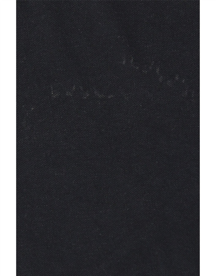 Massimo Dutti Mens Polo Shirt Medium Navy Blue Cotton