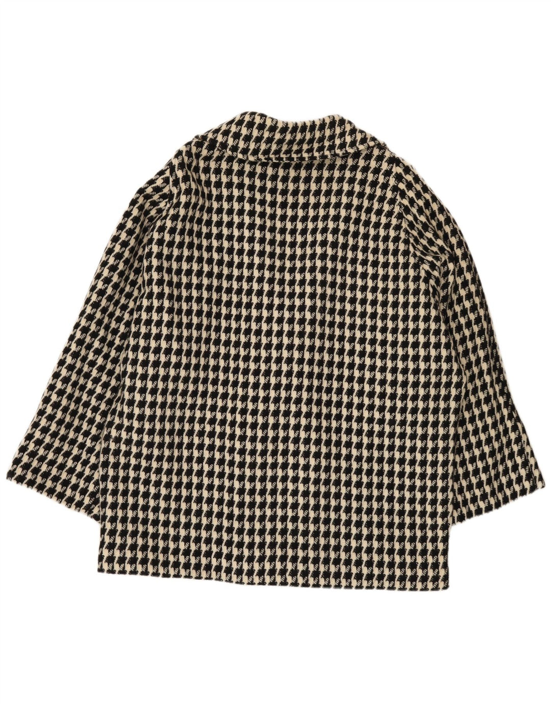 VINTAGE Womens Oversized Blazer Jacket UK 20 2XL Black Houndstooth