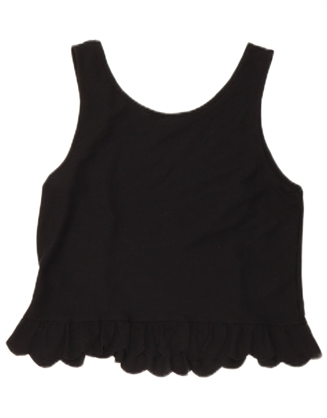 Topshop Womens Vest Top UK 8 Small Black Polyester