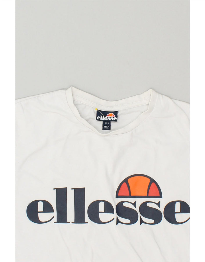 ELLESSE Mens Graphic T-Shirt Top Small White | Vintage Ellesse | Thrift | Second-Hand Ellesse | Used Clothing | Messina Hembry 