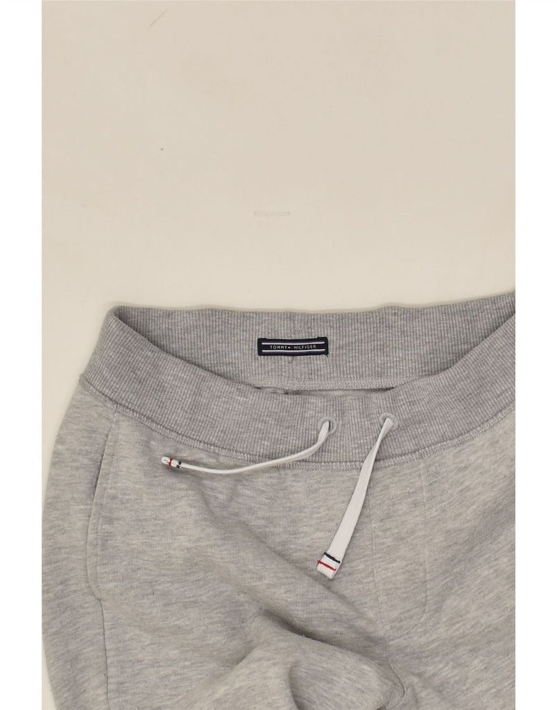 TOMMY HILFIGER Womens Tracksuit Trousers Joggers UK 12 Medium Grey Cotton | Vintage Tommy Hilfiger | Thrift | Second-Hand Tommy Hilfiger | Used Clothing | Messina Hembry 