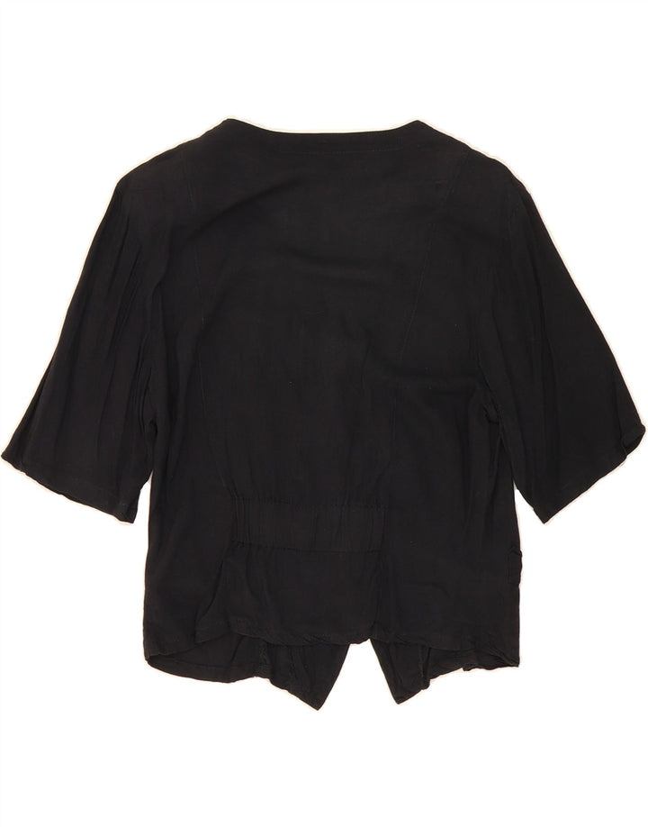 YESSICA Womens Short Sleeve Shirt Blouse EU 40 Medium Black Viscose Vintage Yessica and Second-Hand Yessica from Messina Hembry 